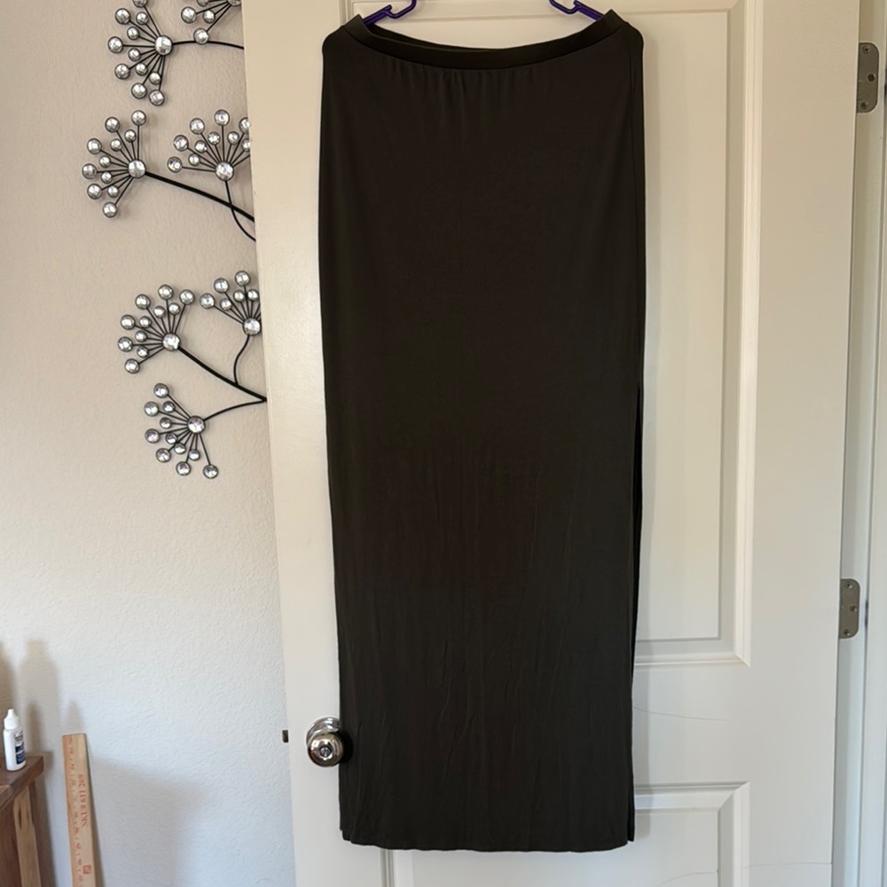 Forever 21 Olive Green Maxi Skirt
